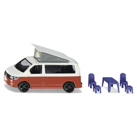 Siku Super VW T6 California s pohyblivou strechou a príslušenstvom 1:50