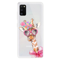 Odolné silikónové puzdro iSaprio - Lady Giraffe - Samsung Galaxy A41