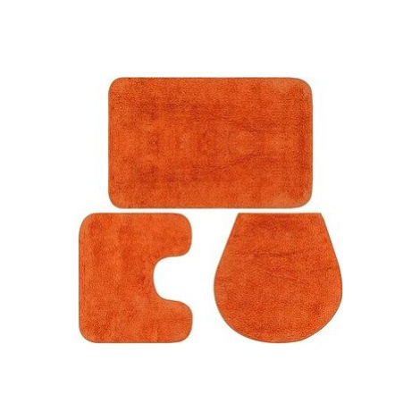 Súprava kúpeľňových predložiek 3 kusy textilná oranžová SHUMEE