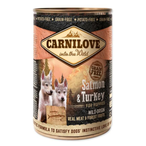 Konzerva Carnilove Wild Meat Puppy losos a morka 400g