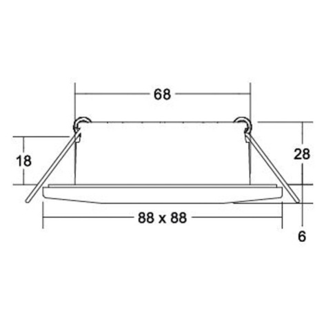 BRUMBERG Chooose LED downlight hranaté, nikel