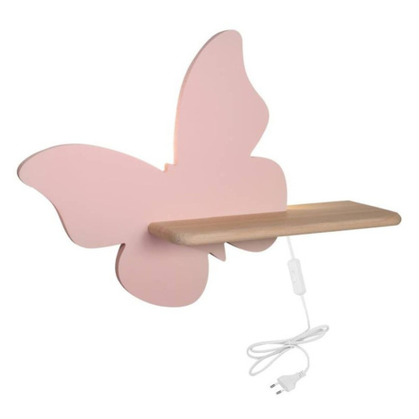 Ružové detské svietidlo Butterfly - Candellux Lighting