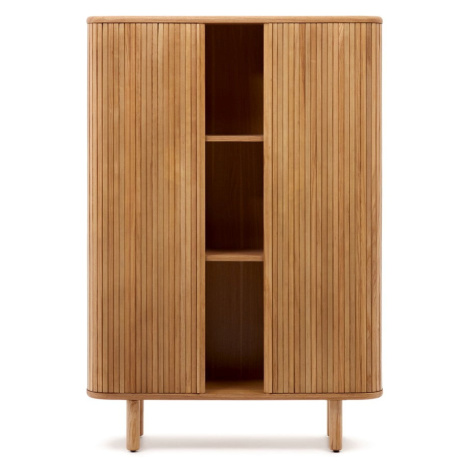 Skrinka v dekore jaseňa s posuvnými dverami v prírodnej farbe 110x160x40 cm Mailen – Kave Home