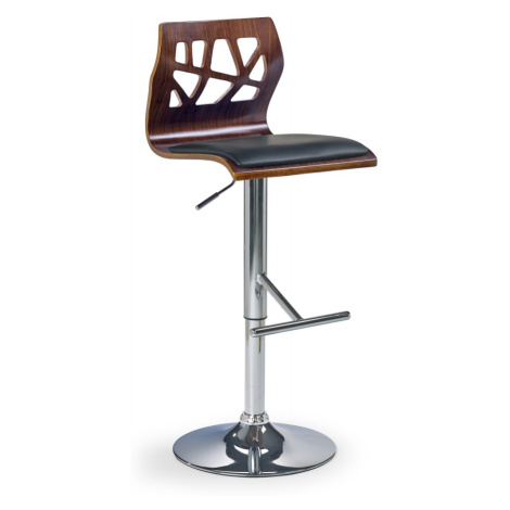 Barová stolička Harry orech/čierna Halmar