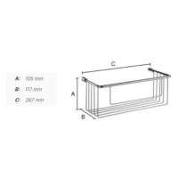 SO - SIDELINE DK1001 - Košík do sprchy CHL - chróm lesklý