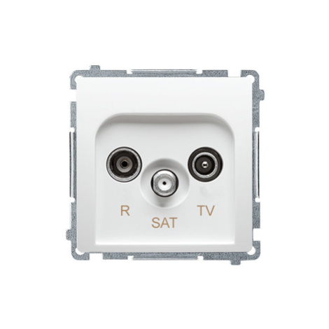 Anténna zásuvka R-TV-SAT koncová/zakončená, tlm.:1dB, biela