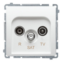 Zásuvka TV/R/SAT koncová 1dB (SS) biela SIMON Basic (simon)