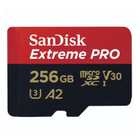 SANDISK 214505 EXTREME PRO MICROSDXC 256GB + SD ADAPTER 200 MB/S & 140 MB/S A2 C10 V30 UHS-I U3