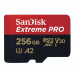 SANDISK 214505 EXTREME PRO MICROSDXC 256GB + SD ADAPTER 200 MB/S & 140 MB/S A2 C10 V30 UHS-I U3