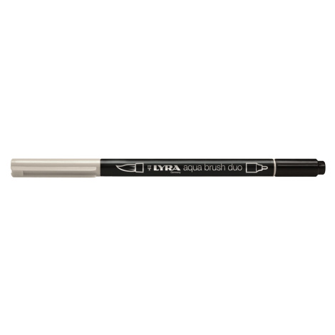 LYRA DUO AQUA BRUSH - Farebný popisovač s dvomi hrotmi 6520198 - warm grey deep