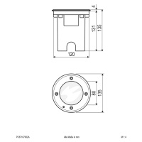 EVN Pentola zapustené LED svetlo okrúhle antracit