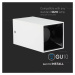 Bodové svietidlo prisadené štvorcové GU10 biela/čiernaVT-882 (V-TAC)