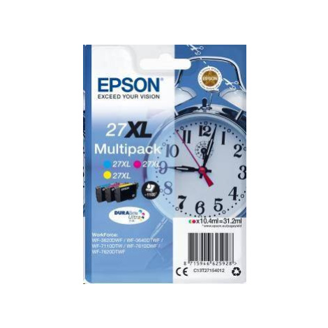 Atrament EPSON Multipack 3-farebný "budík" 27XL DURABrite Ultra Ink