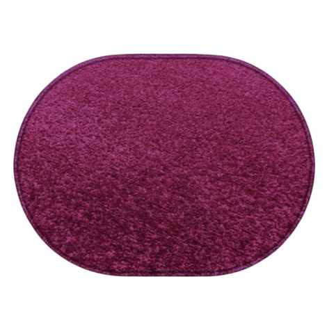 Kusový koberec Eton fialový ovál - 140x200 cm Vopi koberce
