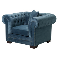 Dekoria Kreslo Chesterfield Classic Velvet Midnight 118 x 96 x 77 cm, 118 x 96 x 77 cm