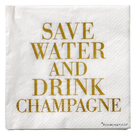 Sada 20 papierových obrúskov Bloomingville Champagne, 33 × 33 cm