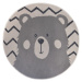 Sivý detský koberec ø 140 cm Bear – Hanse Home