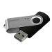 Goodram USB flash disk, USB 2.0, 8GB, UTS2, čierny, UTS2-0080K0R11, USB A, s otočnou krytkou