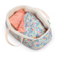 Lilliputiens - textilný košík pre bábiky s kvetinovou potlačou