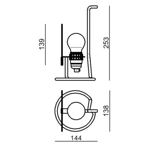 Stilnovo Bugia stolová LED lampa biela