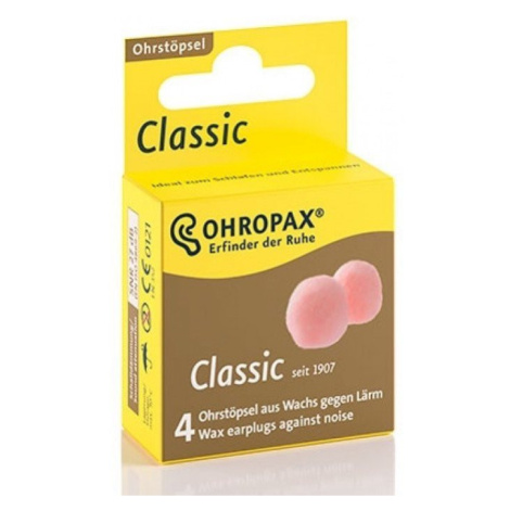 Ohropax CLASSIC Ušné vložky voskové jednorazové 4 ks