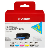 Canon originálny ink PGI-550/CLI-551PGBK/C/M/Y/BK/GY Multipack