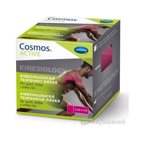 Cosmos ACTIVE Kineziologická tejpovacia páska ružová (5cmx5m) 1ks