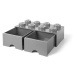 Sivý úložný box s dvoma zásuvkami LEGO®
