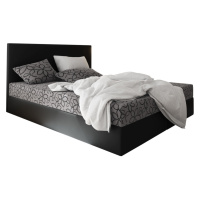 Expedo Čalúnená posteľ boxspring ELONA, 140x200, flowes 83/sioux čierna