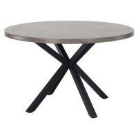 KONDELA Medor okrúhly jedálenský stôl betón / čierna