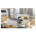 ELTAP POSTEL EDVIGE + DREVENY KARKAS + STANDARDNY ZDVIHAC + KONTAJNER 160X200, SOFT 17, WHITE, 2