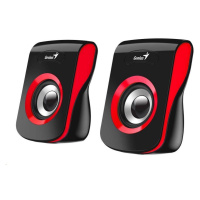 Reproduktory GENIUS SP-Q180 Red, 2.0, 6 W, napájanie USB, 3,5