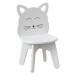 Detská stolička Mačička biela