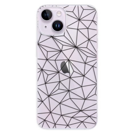 Odolné silikónové puzdro iSaprio - Abstract Triangles 03 - black - iPhone 14