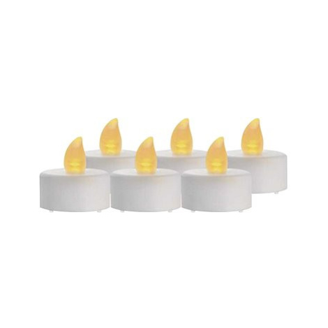 EMOS LED dekorace – 6x čajová svíčka bílá, 6x CR2032, vnitřní, vintage
