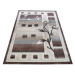 DY Hnedý kvetovaný koberec Ariu Rozmer: 120x170 cm