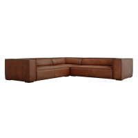 Koňakovohnedá kožená rohová pohovka (variabilná) Madame - Windsor & Co Sofas