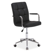 Čierna kancelárska stolička Q-022 z Eko kože