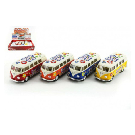 Autobus Kinsmart Volkswagen Classical kov 13cm na zpětné natažení - 4 barvy Teddies