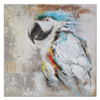Ručne maľovaný obraz Papagáj PB392ZI StarDeco, 100x100 cm