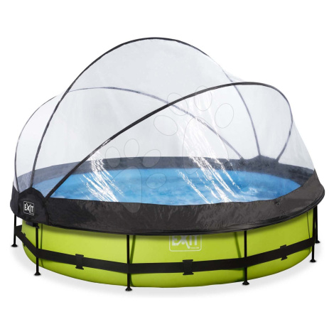 Bazén s krytom a filtráciou Lime pool Exit Toys kruhový oceľová konštrukcia 360*76 cm zelený od 
