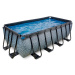 Bazén s pieskovou filtráciou Stone pool Exit Toys oceľová konštrukcia 400*200*122 cm šedý od 6 r
