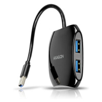 AXAGON HUE-S1B, 4x USB3.0 QUATTRO náboj, 16 cm kábel