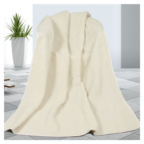 Bellatex Vlnená deka Európska Merino biela, 155 x 200 cm