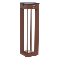 Solárna LED lampa Borne so snímačom, 45 cm, corten