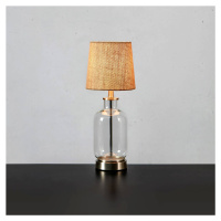 Stolná lampa Costero, transparentná/prírodná, 43 cm