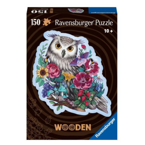 Ravensburger Drevené puzzle Tajomná sova 150 dielikov