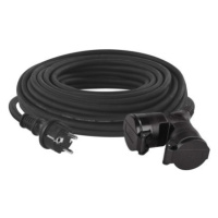Venkovní prodlužovací kabel s 2 zásuvkami ZANE 25 m černý