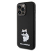 Karl Lagerfeld Liquid Silicone Choupette NFT Zadný Kryt pre iPhone 15 Pro Max Black