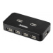 Hama 39859 USB Hub 2.0, sieťový zdroj, čierny, škatuľka